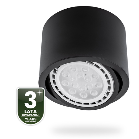 Oprawa Natynkowa HALOGENOWA SPOT TUBA Ruchoma GU10 ES111 Okrągła Czarna 100mm TELES LUMILED