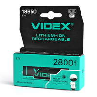 Akumulator Litowo Jonowy 3.7V 2800mAh 18650 1szt. VIDEX