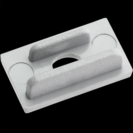 Zaślepka do profilu natynkowego KM35 z otworem szara tworzywo sztuczne