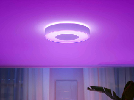 Plafon LED Lampa Sufitowa Natynkowa 52.5W 3700lm IP20 White and Color Ambiance RGB + TW Biała 42.5cm Inteligentna SMART Zigbee Bluetooth Infuse Philips HUE