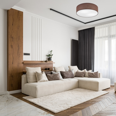 Plafon LED Lampa Sufitowa VIVIAN 2xE27 Brązowa LM-2.207 Lamkur