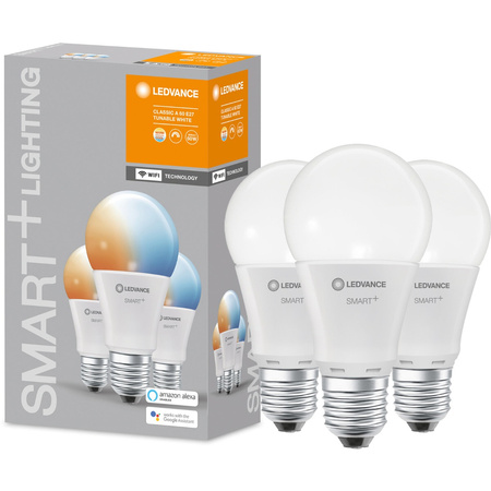 3PAK Żarówka LED E27 A60 9W 806lm CCT LEDVANCE SMART+ WiFi ściemnialna