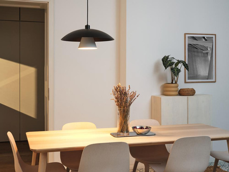 Lampa Sufitowa Wisząca Dekoracyjna E27 Czarna Biała Decor Flying Mushroom Pendant Osram