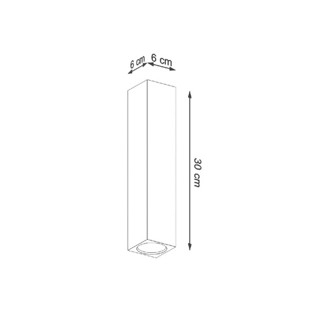 Lampa Sufitowa Oprawa Natynkowa Reflektor GU10 Kwadratowa Brązowa Skandynawska Keke Sollux