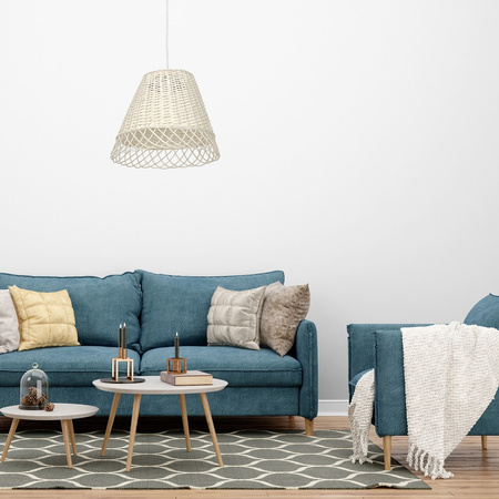 Lampa Wisząca Sufitowa VIMINI 1xE27 Biała Wilkinowa Milagro