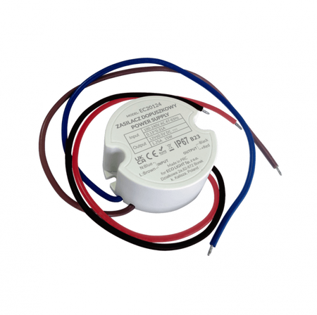 Zasilacz dopuszkowy FI60 do Taśm LED 25W 12V 2.08A Hermetyczny IP67 Ecolight