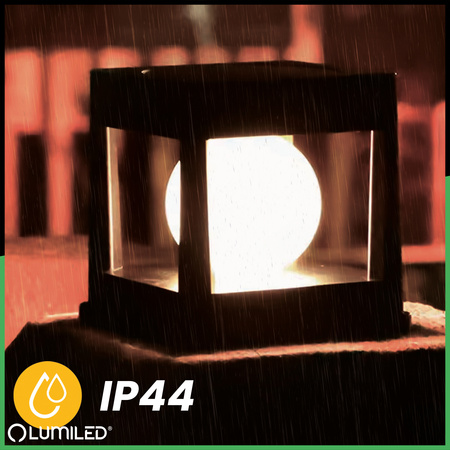 Lampa Solarna Ogrodowa LED Wbijana Zewnętrzna na Słupek Ogrodzeniowy Ogrodzenie Balustradę Taras 3000K KWADRUS LUMILED