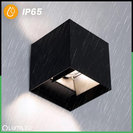 Kinkiet Ogrodowy Elewacyjny LED G9 Regulowany Góra Dół Czarny PYXIS LUMILED