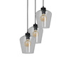 Lampa wisząca SANTIAGO 3xE27 Klosz Transparentne Szkło MLP6611 Metal + Szkło