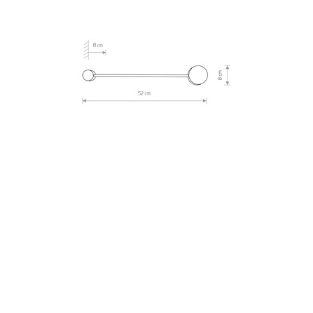 Kinkiet Ścienny Lampa Natynkowa GX53 Czarna Nowoczesna ORBIT 7805 Nowodvorski