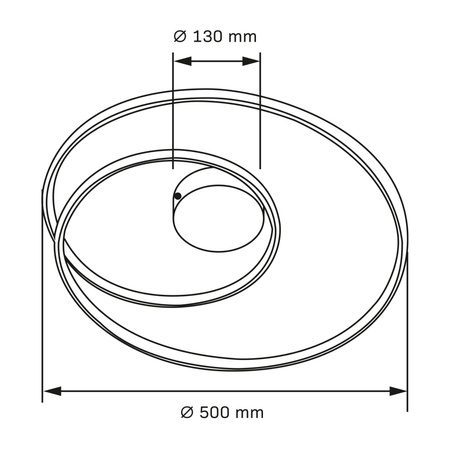 Lampa Sufitowa LED Dekoracyjna 40W 3700lm 4000K Neutralna Czarna ZEFIRA Sanico Goldlux
