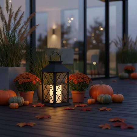 Lampa Solarna Ogrodowa LED Stojąca Latarnia LIRIO 2 IP44 Wisząca Czarna Latarenka LUMILED