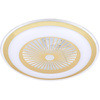 Plafon LED Lampa Sufitowa Natynkowa LED ZONDA Złoty 48W z wentylatorem Milagro