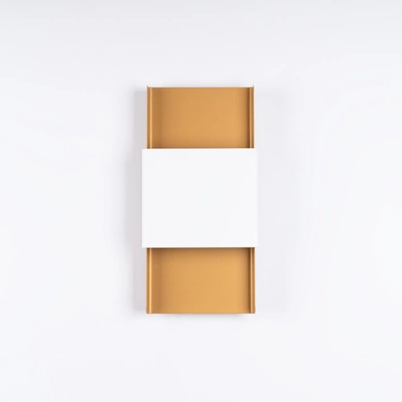 Lampa Ścienna Kinkiet 2x G9 Prostokątna Złota BIała Nowoczesna Durlin Sollux