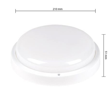 Plafon Lampa LED Sufitowa 18W 1650lm 4000K Neutralna 120° Biały IP54 Maks Masterled