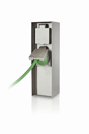 Elektryczny Słupek Ogrodowy 23cm 2x Gniazdko 230V IP44 Rock Philips