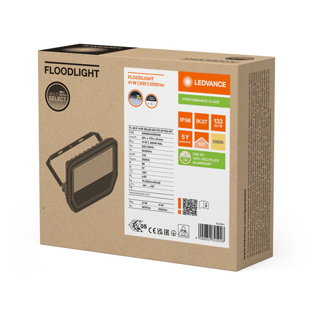 Naświetlacz LED Reflektor Zewnętrzny Lampa 41W 5500lm 3000K IP66 Biały Floodlight Ledvance