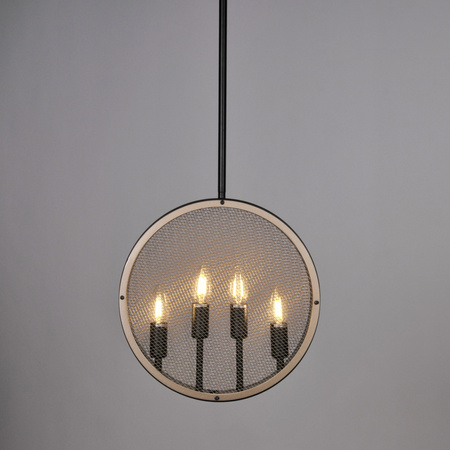 Lampa wisząca sufitowa retro vintage 4x E14 czarny + złoty ARETE IL MIO GOLDLUX (Polux)