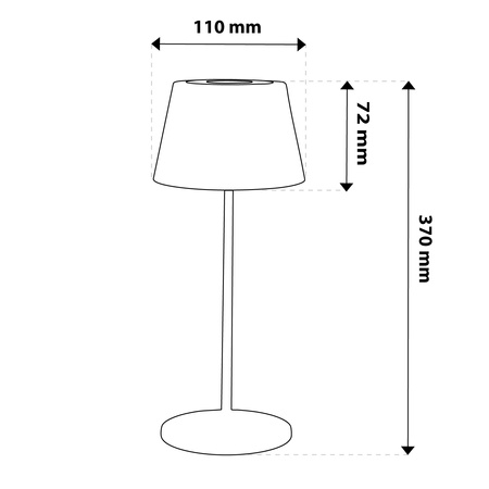 Lampa Ogrodowa LED Stojąca Ozdobna Stołowa Nocna USB Ściemnialna Dotykowa Biała FIORA LUMILED