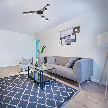 Lampa Sufitowa Żyrandol 6x GX53 LED Czarna Nowoczesna Videx