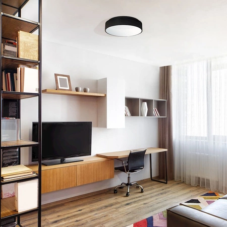 Plafon LED Lampa sufitowa Czarna OHIO 24W 4000K IP20 Metal i akryl Milagro