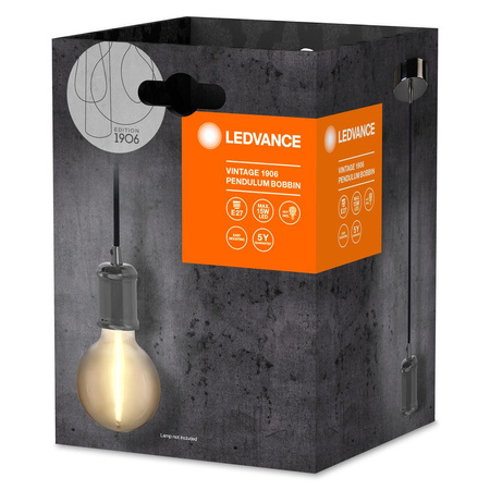 Lampa Sufitowa Wisząca E27 Zwis Szary Vintage 1906 Pendulum Ledvance