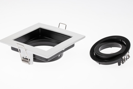 Oprawa HALOGENOWA GEMINUS Podtynkowa Ruchoma KWADRAT Biała GU10