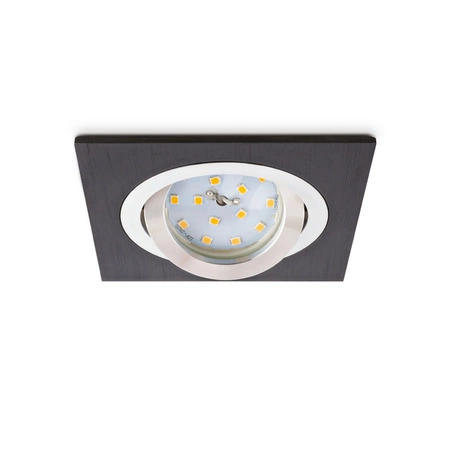 Oprawa Podtynkowa GU10 Halogenowa Wpuszczana Spot Oczko Czarna Kwadratowa Kobi