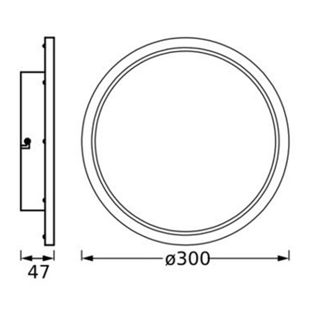 Plafon LED Lampa Oprawa Łazienkowa Sufitowa 18W IP44 CCT 3000K-4000K Czarna LEDVANCE