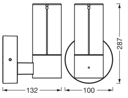 Kinkiet Ogrodowy Lampa Elewacyjna Zewnętrzna LED z Czujnikiem Zmierzchu 8W 600lm 3000K Ciepła Szary IP54 Endura Osram