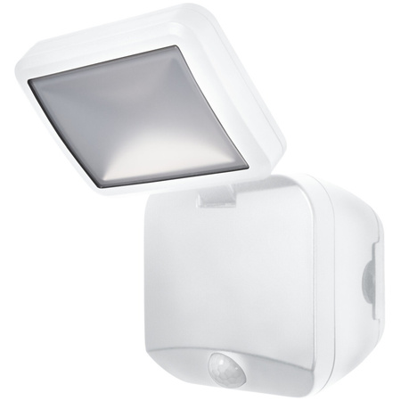 Naświetlacz LED Reflektor Bateryjny 4W 260lm 4000K IP54 Biały Z Czujnikiem Ruchu i Zmierzchu Spotlight Ledvance