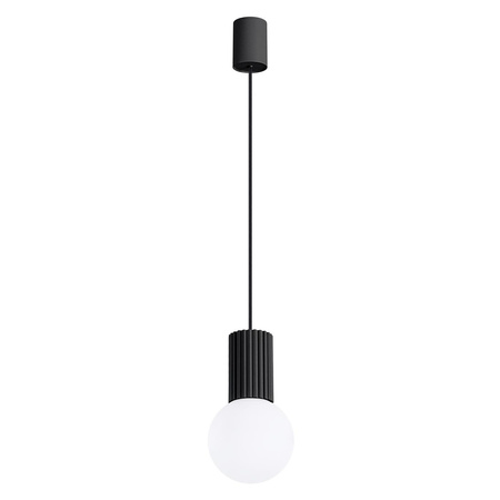 Lampa Wisząca Zwis G9 Okrągła Czarny Nowoczesna Matowa Halo Sollux