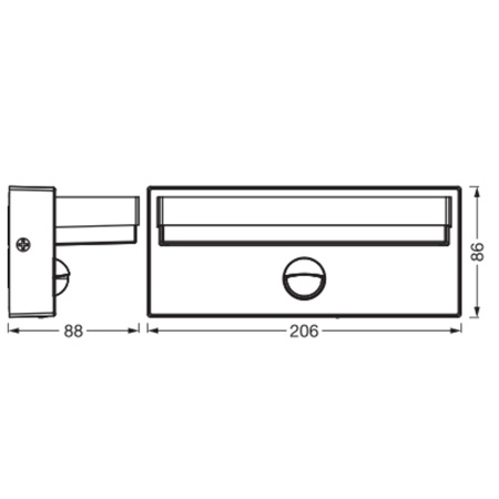 Kinkiet Ogrodowy Lampa Elewacyjna Zewnętrzna LED z Czujnikiem Ruchu i Zmierzchu 12.5W 1000lm 3000K Ciepła Szary IP54 Endura Osram