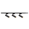 Zestaw Szynowy Szynoprzewód Szyna Listwa 1-Fazowa + 3x Reflektor GU10 Czarna FADO Sanico Goldlux