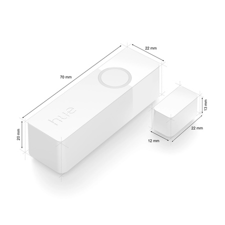 Inteligentny Czujnik Kontaktu do Okien i Drzwi Biały Bateryjny Zigbee Contact Sensor Secure Philips HUE