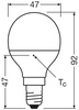 Żarówka LED P47 Kulka E14 4.9W = 40W 470lm 2700-4000K CCT 200° Relax Active and Sleep CLASSIC Osram