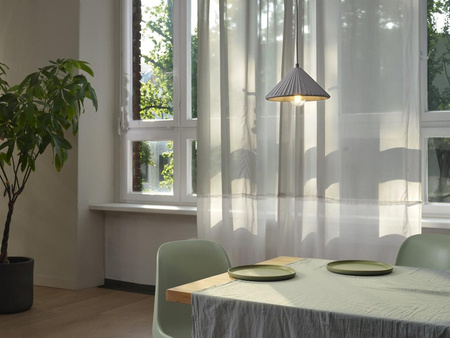 Lampa Sufitowa Wisząca Dekoracyjna E27 Zwis Szary Beton Decor Ledvance