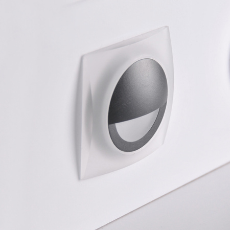 Lampa oprawa schodowa podtynkowa LED ogrodowa 3W 40lm IP44 4000K czarna Q5 GOLDLUX (Polux)