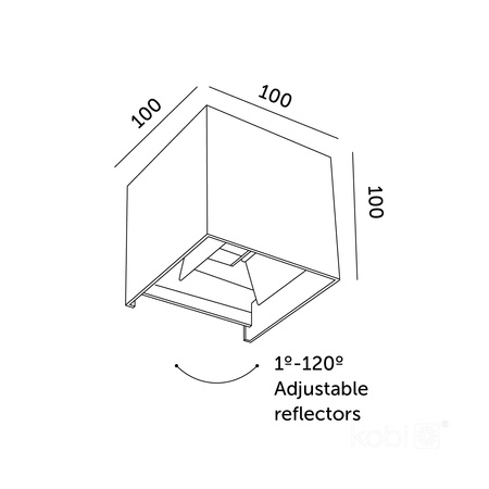 Kinkiet Ścienny Lampa LED 6W 420lm 3000K Neutralna 2x LED IP54 Czarna Querk Kobi