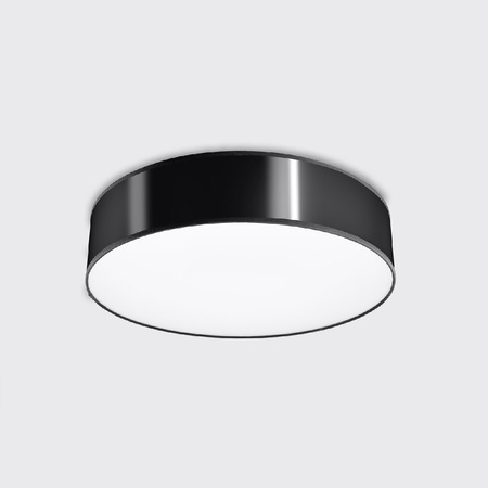 Lampa Sufitowa Oprawa Natynkowa 4x E27 Plafon Okrągła Czarna Minimalistyczna Arena Sollux