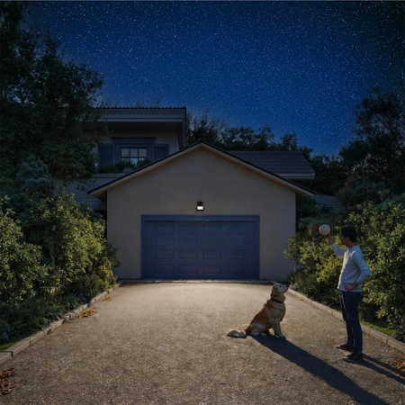 Lampa Solarna Naświetlacz Solarny LED 8.2W 1000lm 3000K Ciepła IP44 Czarny z Czujnikiem Ruchu Fyns Philips