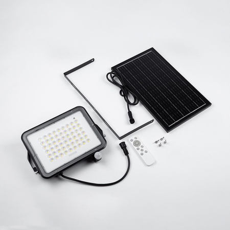 Naświetlacz Solarny LED Halogen 200W Lampa Ogrodowa 4000K IP65 Czujnik Ruchu PIR + Pilot FULGOR LUMILED