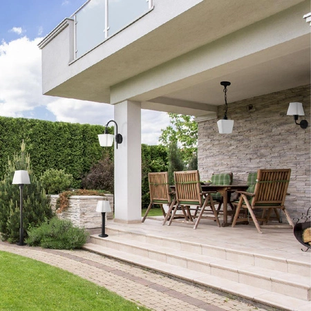 Kinkiet lampa oprawa zewnętrzna ogrodowa ścienna dół GIZA E27 GOLDLUX (Polux)