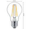 Żarówka LED E27 A60 8.5W = 75W 1055lm 2700K Ciepła Filament PHILIPS