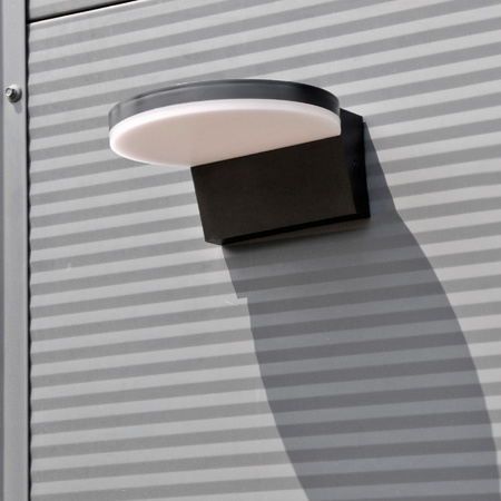 Kinkiet Zewnętrzny Oprawa Elewacyjna Lampa LED IP54 4000K Okrągła Czarna