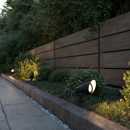 Reflektor Ogrodowy Wbijany Lampa Zewnętrzna LED 4.6W 350lm 2700K Ciepła IP44 Czarna z Przewodem 1.5m Cylr Philips