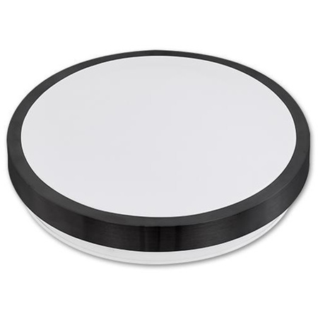 Plafon LED Lampa Sufitowa 2x E27 z Czujnikiem mikrofalowym SOLEN okrągly czarny