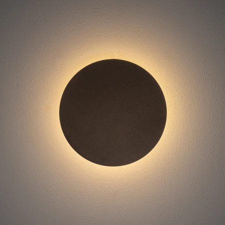 Kinkiet Ścienny Lampa Natynkowa LED 7W 60lm 3000K Ciepła Brązowa Nowoczesna RING LED S 10315 Nowodvorski