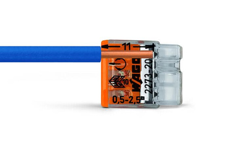 100x Złączka Instalacyjna Szybkozłączka WAGO 2273-203 na DRUT 3x0,5-2,5mm