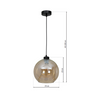 Lampa wisząca SOFIA 1xE27 MLP6578 Bursztynowy Klosz Kula Milagro Metal + Szkło